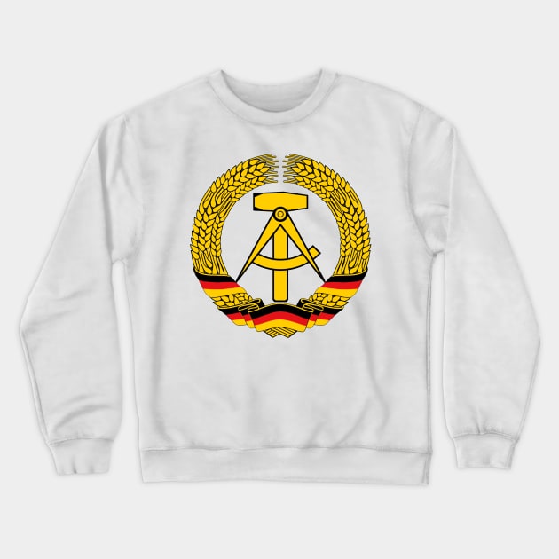 DDR GDR East Germany Herb Logo Hammer Transparent Crewneck Sweatshirt by ArtFay